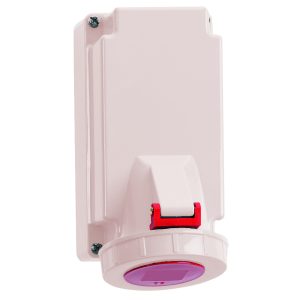 CEE-wandcontactdoos TE, 16A, QUICK-CONNECT, om door te lusssen, hittebest., IP67