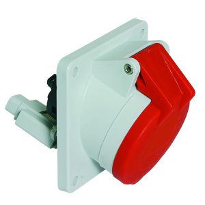 CEE-inbouwcontactdoos TE, 16A+32A, schuin, HSK, QC, 85x85, IP44