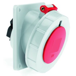 CEE-inbouwcontactdoos 7P, 16A+32A, schuin, hittebestendig, 100x92, IP67