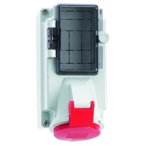 CEE-wandcontactdoos, beveiligd, IP44