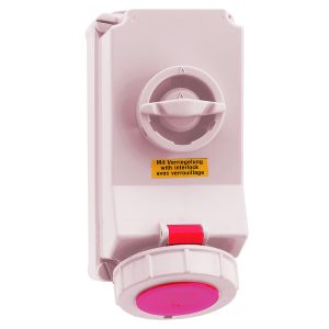 CEE-WCD afschakel-, vergrendelbaar, 16A, 118x225, Ni, hittebestendig, IP67