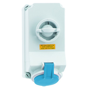 WCD 9h 32A 4P 230V IP44 225x118 QC TE A/V Ni