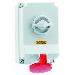 CEE-WCD afschakelbaar, vergrendelbaar, 63A, 160x260, Ni, IP44