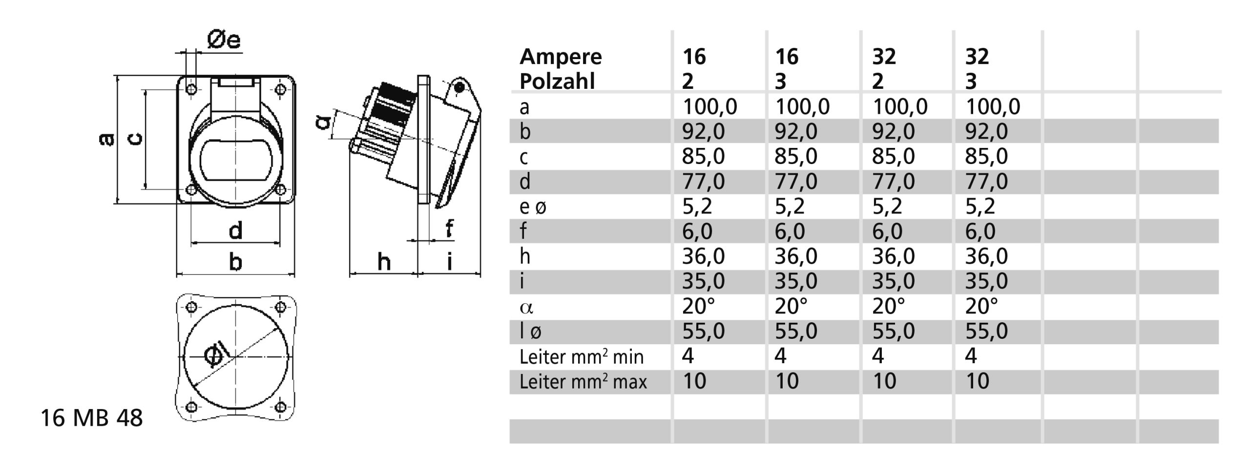 ICD 10h 16A 2P <50VDC IP44 100x92 Sch Ni - Afbeelding 2