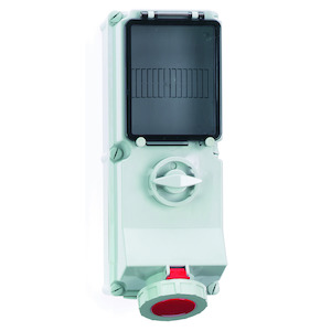 WCD 6h 16A 4P 400V IP67 365x134 QC TE A/G Ni