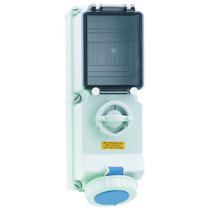 WCD 9h 16A 4P 230V IP67 365x134 QC A/V/G Ni