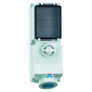 WCD 9h 16A 4P 230V IP67 365x134 QC TE A/G Ni