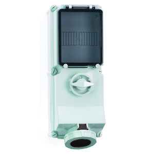 WCD 7h 16A 4P 500V IP67 365x134 QC TE A/G Ni