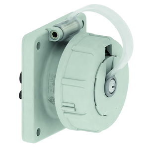 Schuko ICD 16A 2P+Pa 250V IP68 75x75 Gr Ni Be/Fr