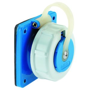 Schuko-inbouwcontactdoos, Belgisch/Frans systeem, vernikkelde contacten, IP68