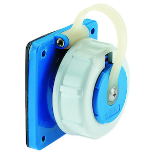 Schuko ICD 16A 2P+Pa 250V IP68 75x75 Bl Ni Be/Fr