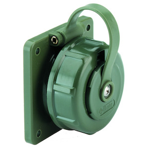 Schuko ICD 16A 2P+Pa 230V IP68 75x75 Ni TN Be/Fr