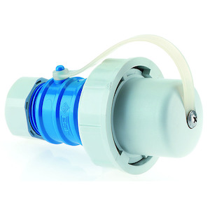 Schuko STK 16A 2P+Ra 250V IP68 Bl Ni