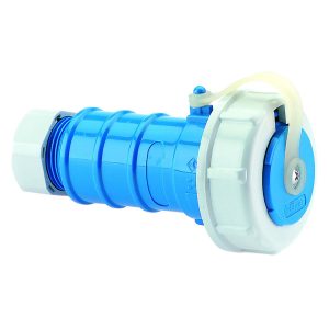 Schuko-koppeling, met schroefdop, belgisch/frans systeem, vernikkelde contacten, IP68